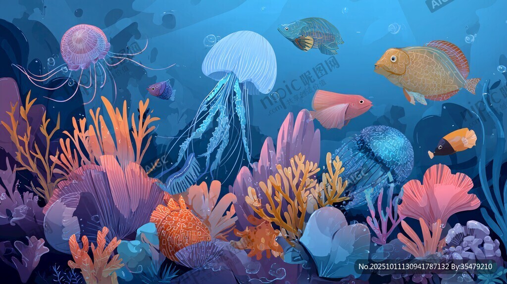 夢幻海底世界海洋生物景觀