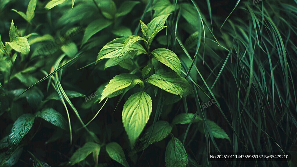 翠綠清新的蓬勃植物世界