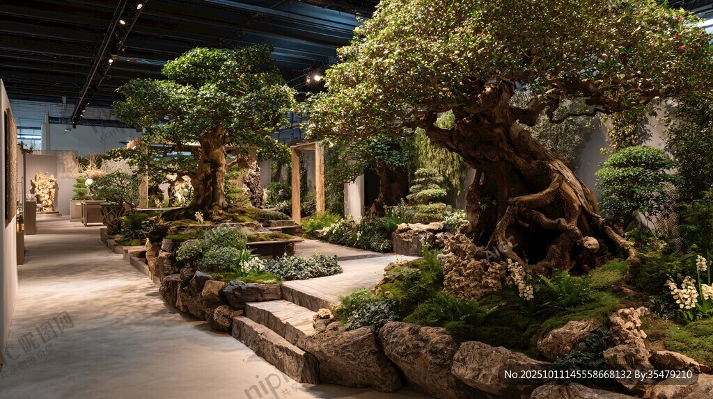 室內(nèi)盆景景觀藝術(shù)展示