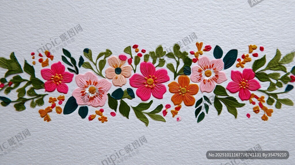 花卉刺繡裝飾帶