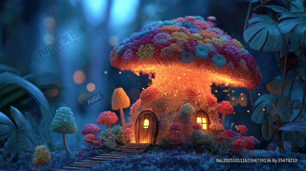 夢幻蘑菇小屋的奇幻世界