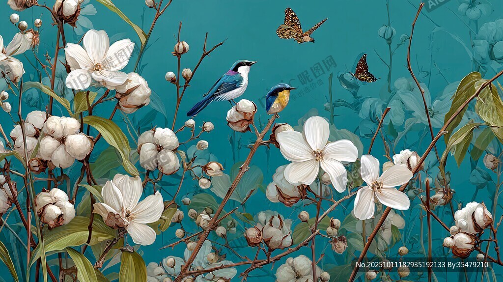 花鳥繪景 玉蘭間的靈動生機