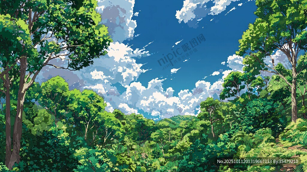 夏日森林美景