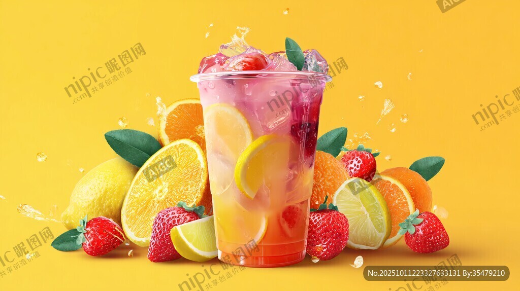 繽紛水果冰飲 活力滿滿