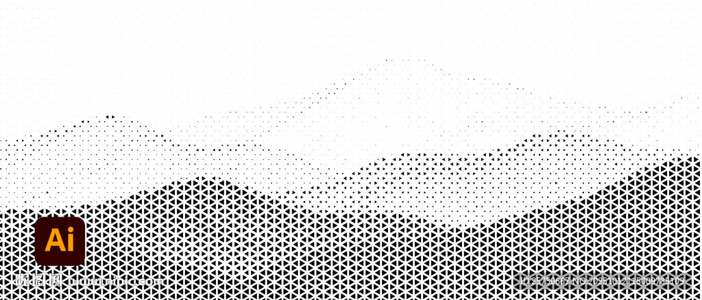黑白點狀山