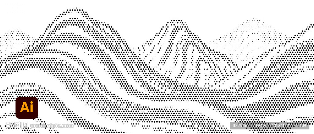 黑白點狀山