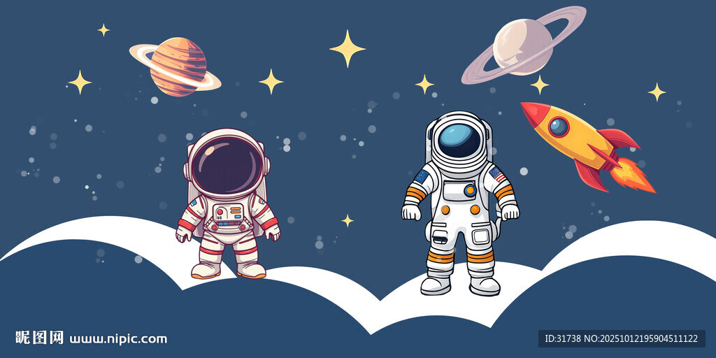 卡通星空宇宙背景