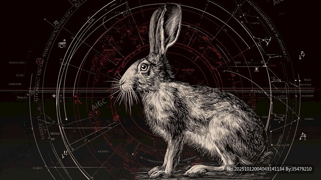 機(jī)械風(fēng)兔子的奇幻構(gòu)圖