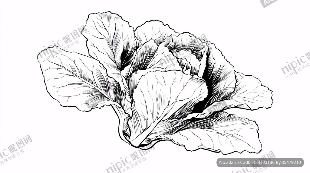 手繪白菜插畫