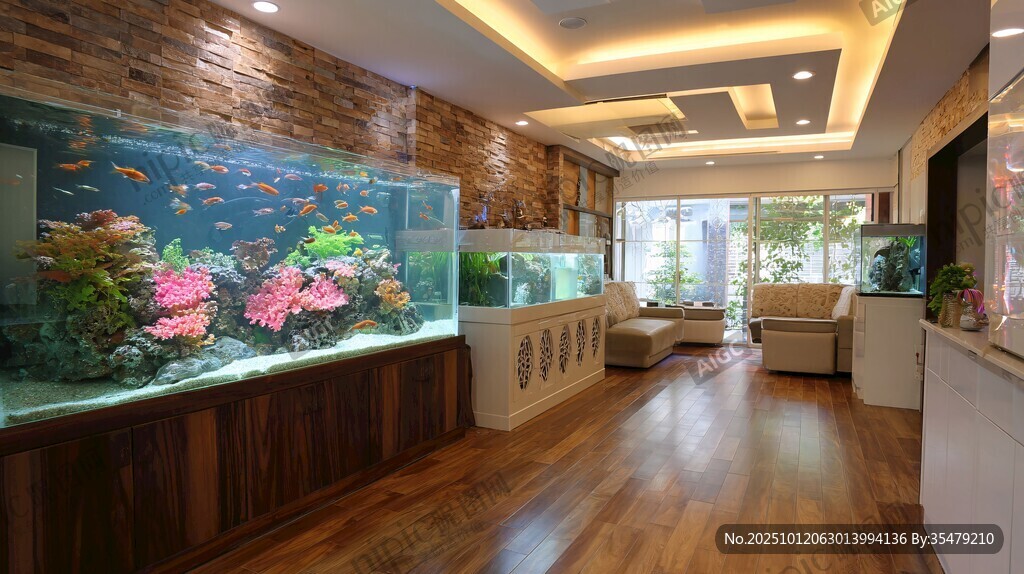 室內(nèi)大型精美觀賞水族箱