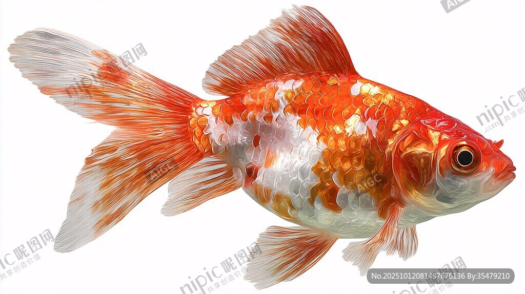色彩斑斕的金魚