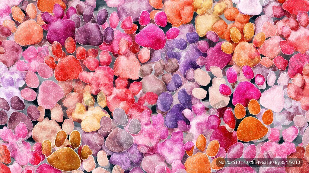 多彩斑斕的夢幻石子圖案