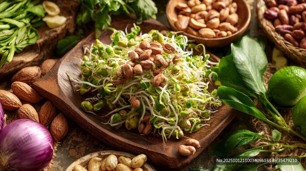 新鮮芽苗菜與多樣食材組合