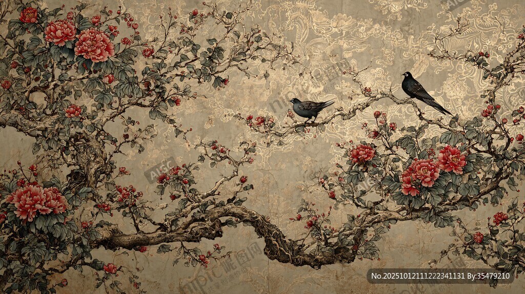 花鳥繪景 中式雅致風(fēng)情