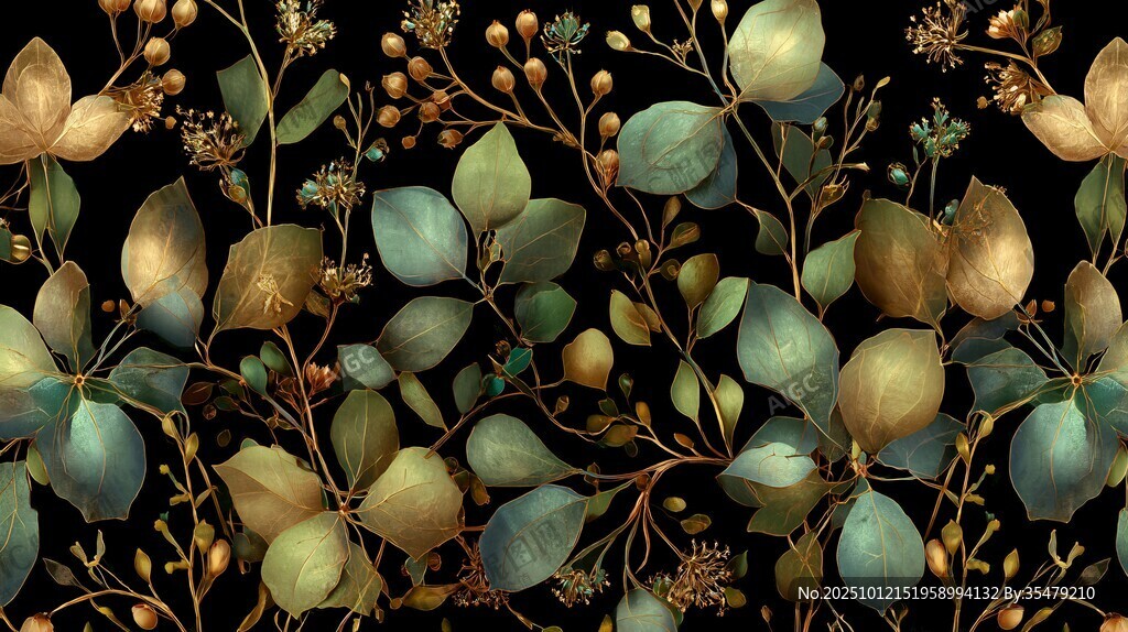 復(fù)古風(fēng)植物花卉圖案背景