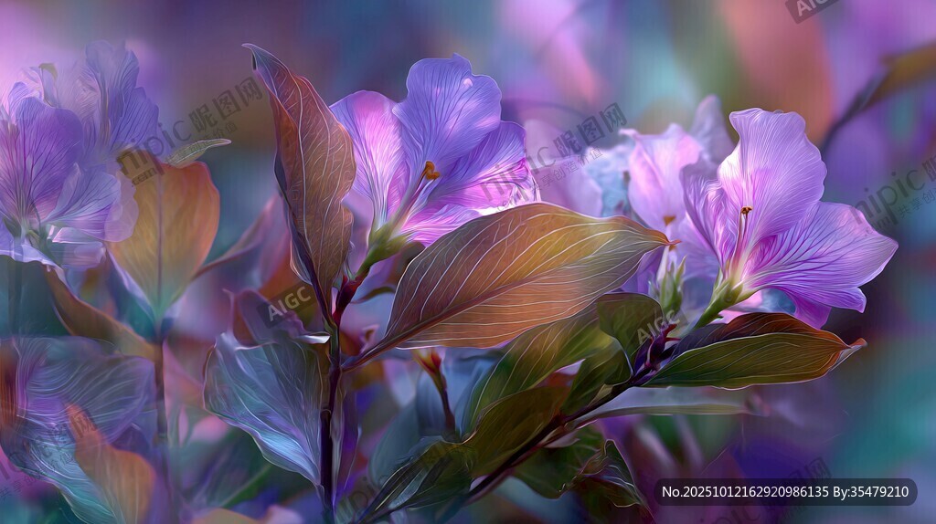 夢(mèng)幻紫花綻放美麗瞬間