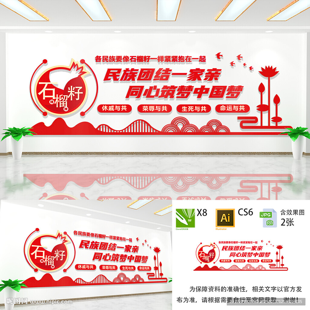石榴籽精神文化墻