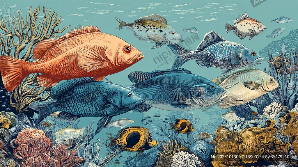 繽紛海底世界的多彩魚類