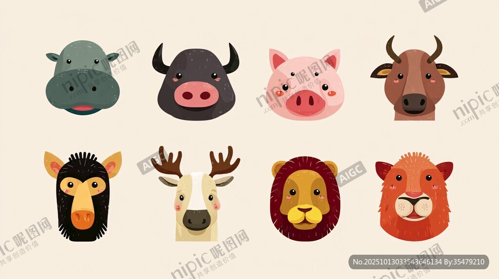 動(dòng)物頭像集合