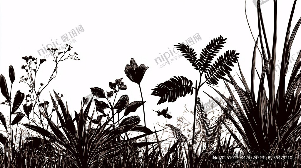 植物剪影輪廓之美