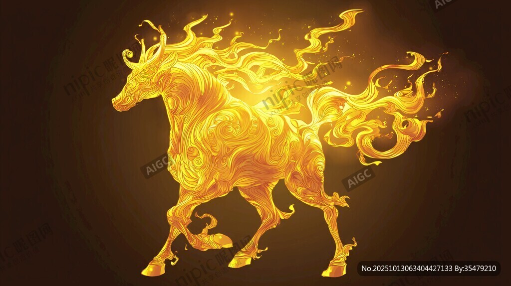火焰駿馬 奇幻藝術(shù)形象