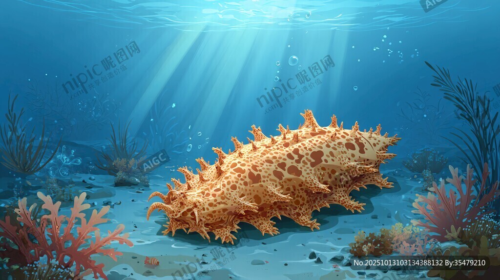 海底海參 海洋奇妙生物景觀
