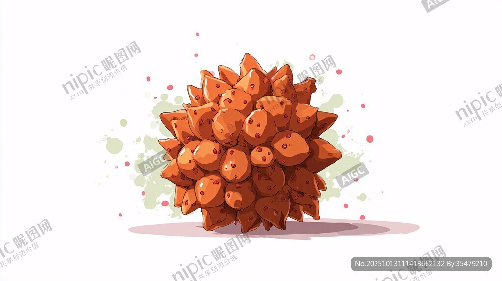 可愛橙色刺猬狀卡通形象