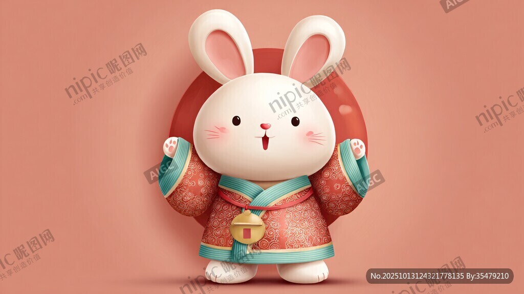 喜慶小兔賀歲形象