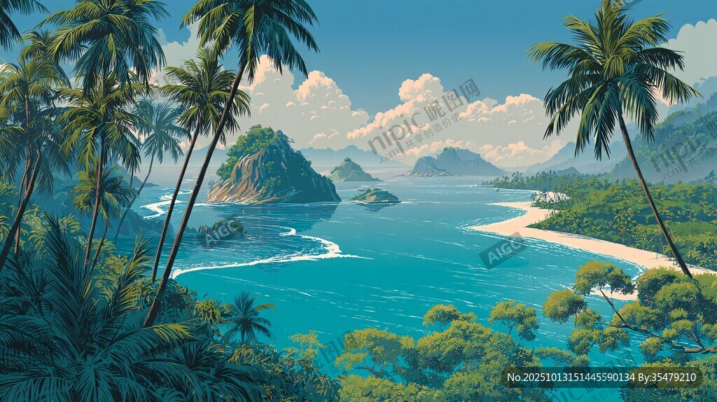 熱帶海濱風(fēng)光美麗景致