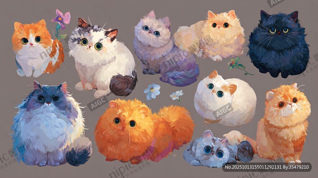 可愛萌貓插畫集合