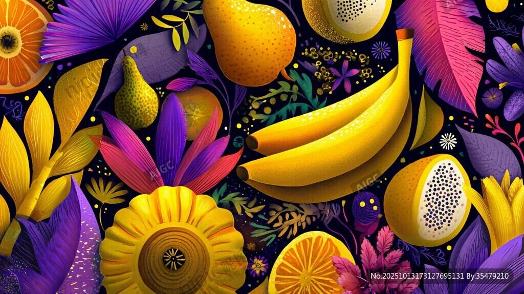 繽紛水果插畫 色彩盛宴