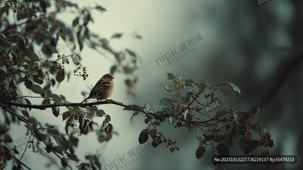 樹枝上休憩的小鳥