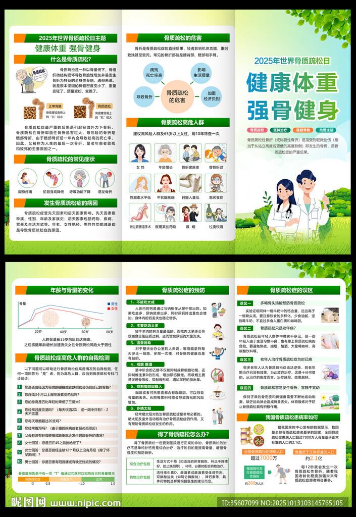 骨質(zhì)疏松日三折頁