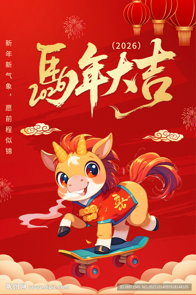 馬年萌獸賀歲圖