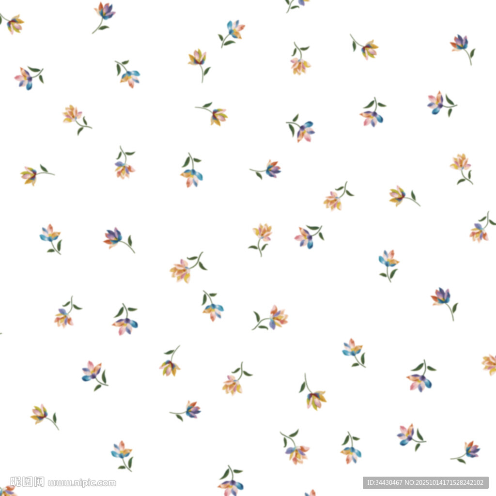 多彩小花圖案背景紋理