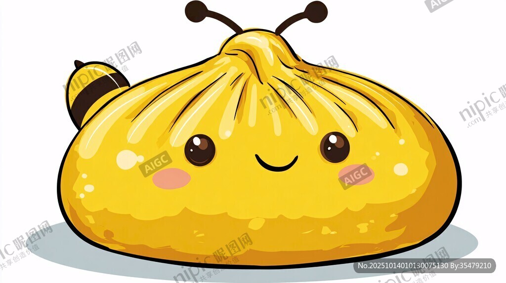 可愛蜜蜂造型的卡通包子