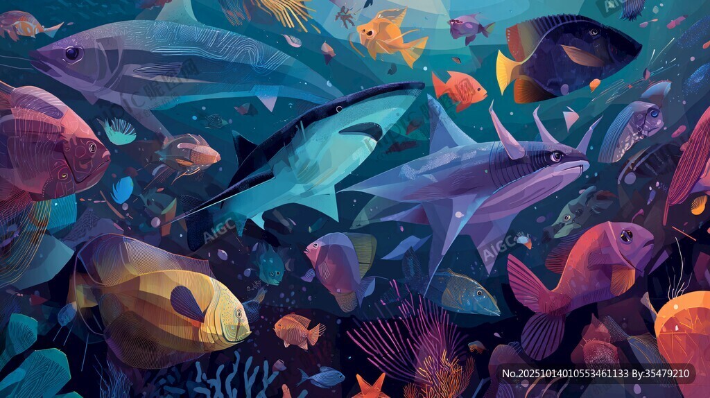 夢幻海底世界多彩魚類