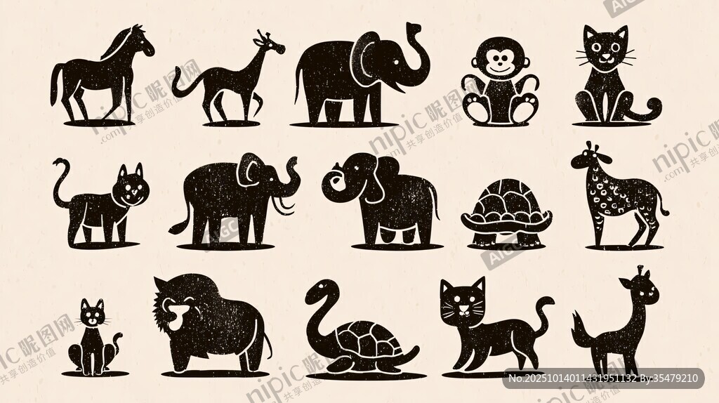 動物剪影集合