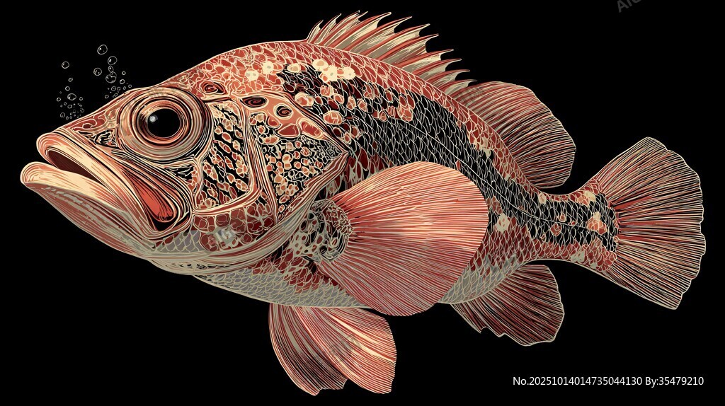 華麗斑紋的神秘深海魚