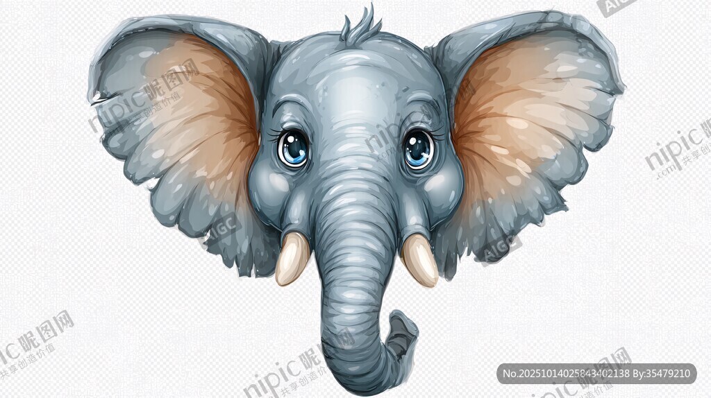 可愛卡通大象頭像