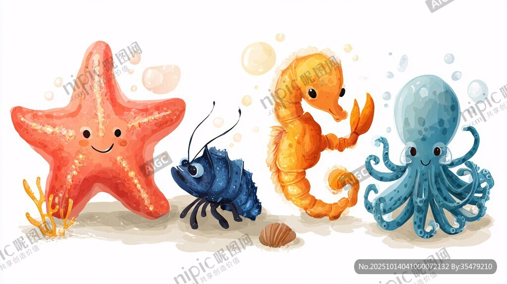 可愛海洋生物大集合