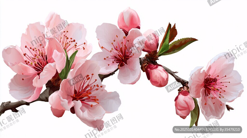 粉嫩桃花枝 盡顯春日爛漫