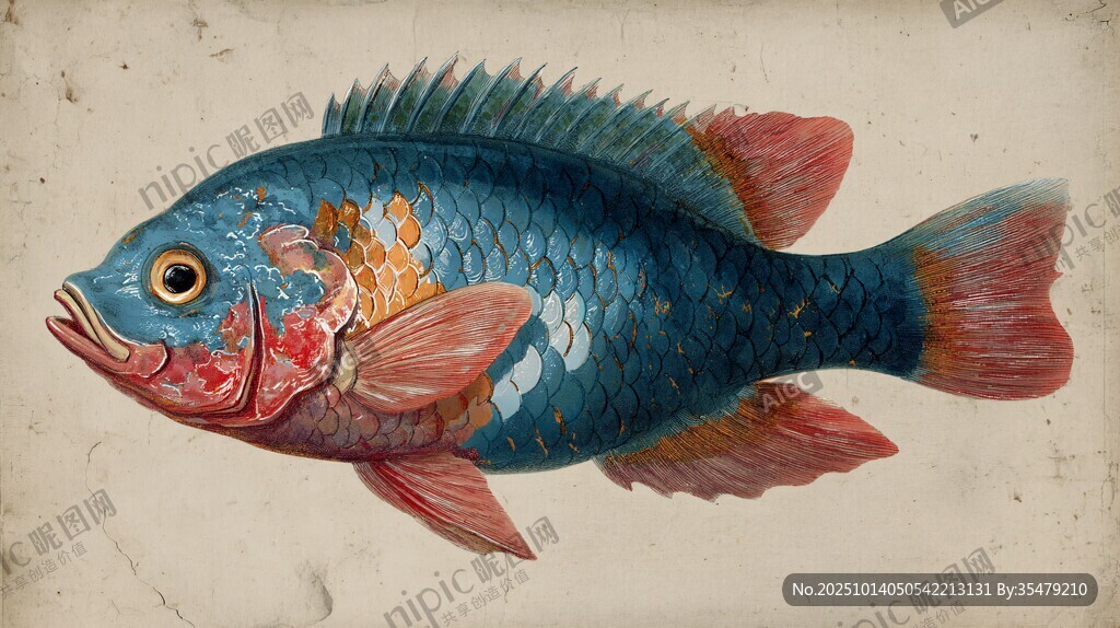 彩色斑斕的藝術(shù)風(fēng)觀賞魚(yú)