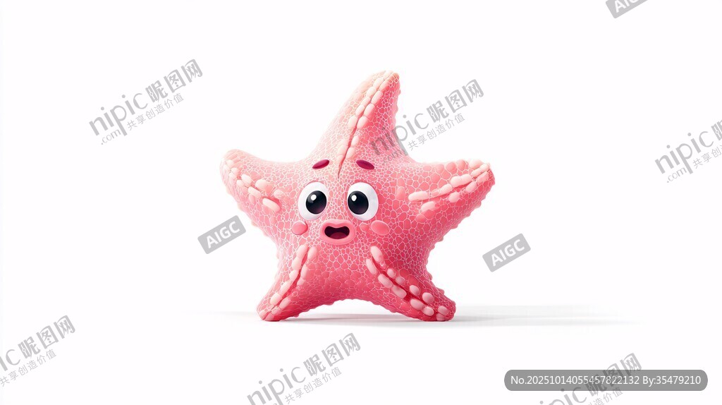 可愛粉色海星玩偶