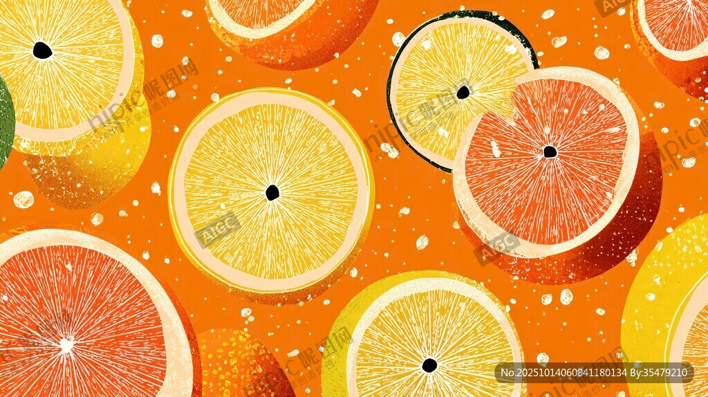 繽紛柑橘切片 活力滿滿