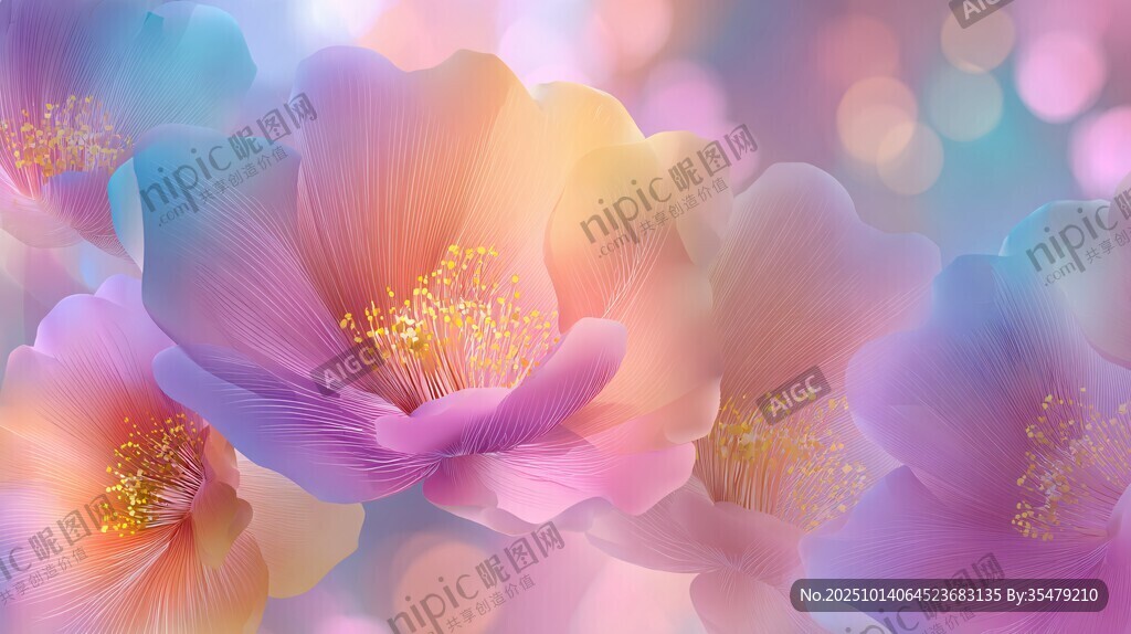 夢(mèng)幻絢麗花朵綻放瞬間