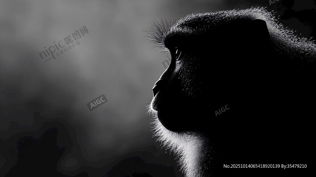 黑猴側(cè)影 光影間的靜謐