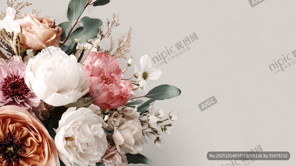 浪漫多彩花卉組合