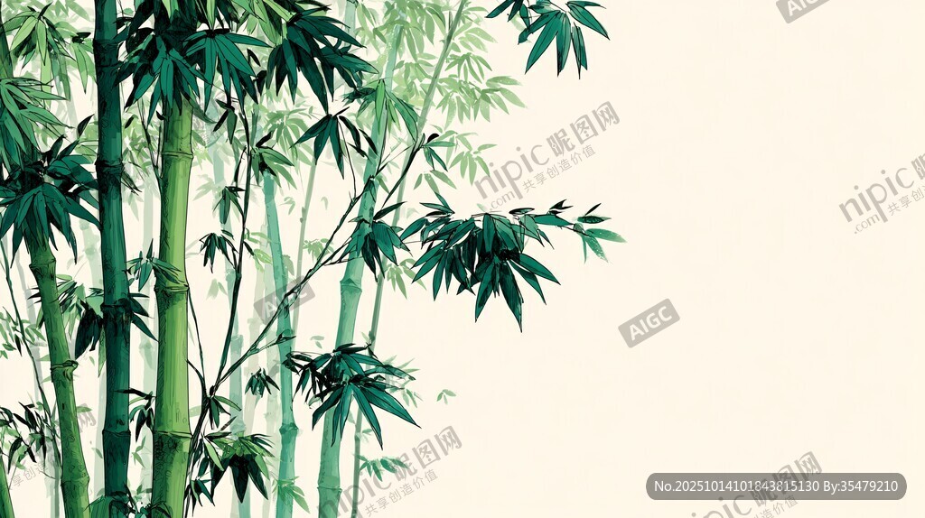 翠綠竹林 清新自然之景