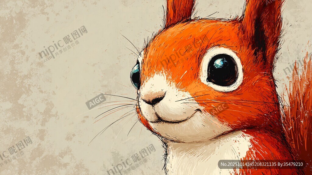 可愛紅松鼠萌趣頭像